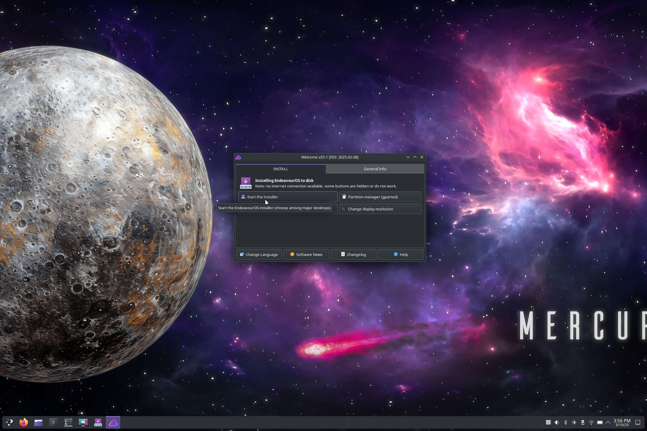 Linux Installation - Start the installer